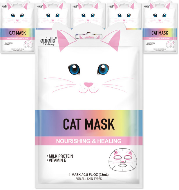 에피엘르 캐릭터 마스크팩 고양이, 1개입, 6개