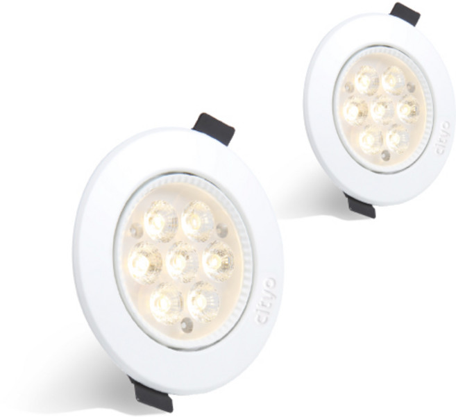 씨티오 LED 매입등 7W, 전구색, 2개