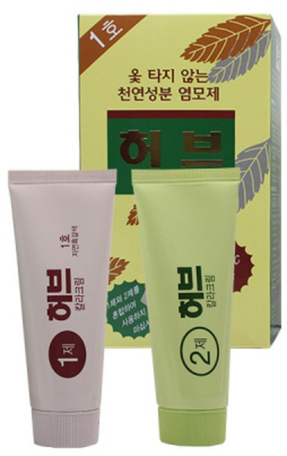 허브 칼라 염모제 70g, 1호 자연스런 흑갈색, 1개