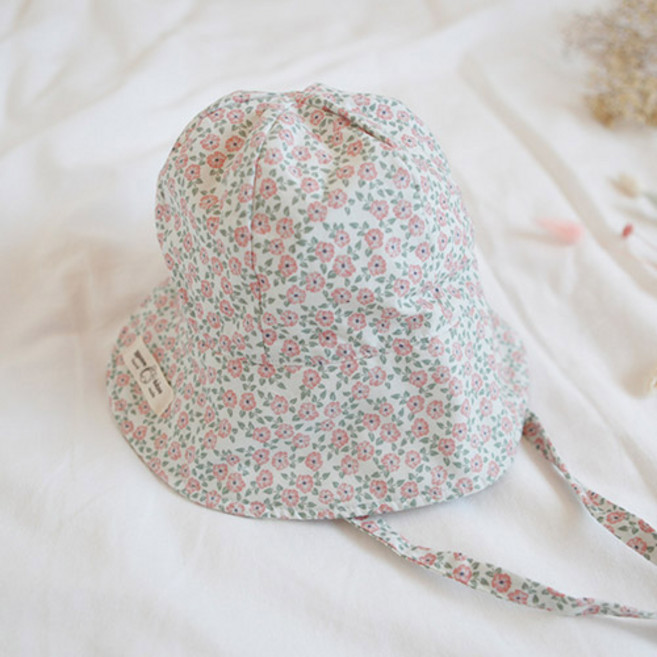 孩童格紋遮陽帽