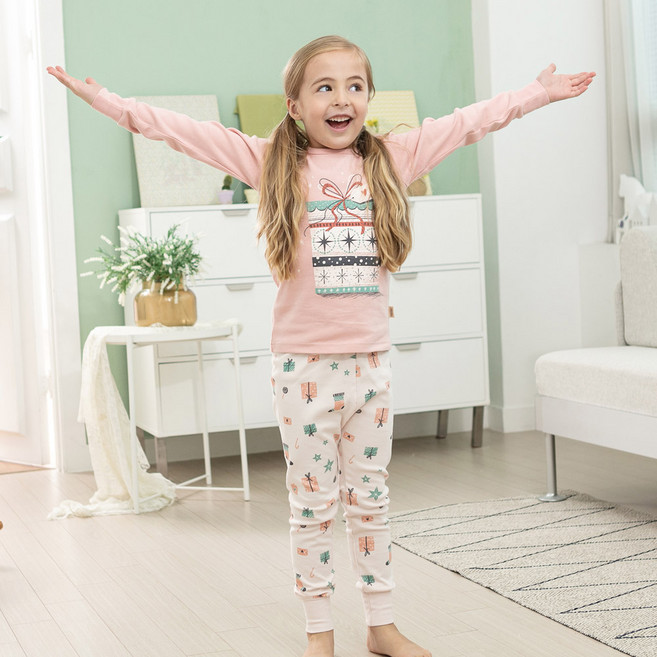 메종마밤 오가닉 아동용 스윗기프트 30수 기모 9부 내의 상하의 세트