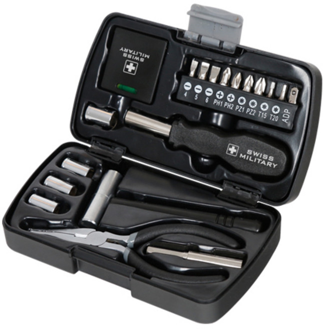 스위스밀리터리 미니 공구세트 SM-H19, 수공구 19종, 1개