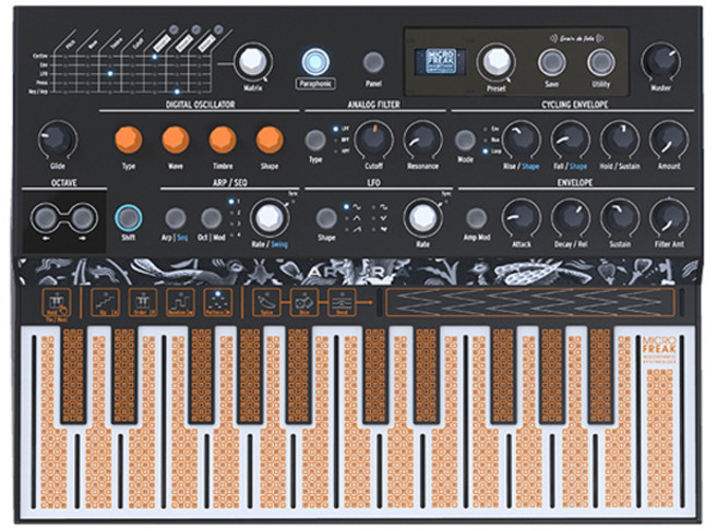 아투리아 하이브리드 마이크로프릭 신디사이저, 혼합 색상, 1개