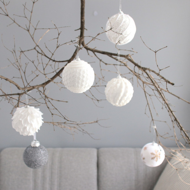 모리앤 크리스마스 성탄트리 장식볼 6p세트, 혼합색상,지름 8cm, 6개