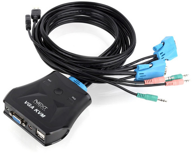 NEXTU 612VC-KVM USB VGA 2對1 線材一體式切換器, 單一商品