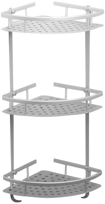 플러스리빙 접착 욕실 코너선반 3단, 1개