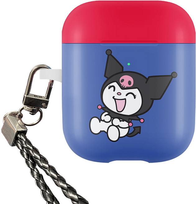 산리오 쿠로미 투컬러 고리형 에어팟 케이스, 레드블루