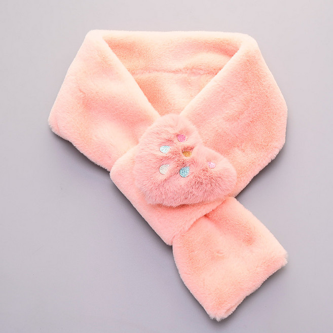 핸날 아동용 물방울 하트 퍼 머플러