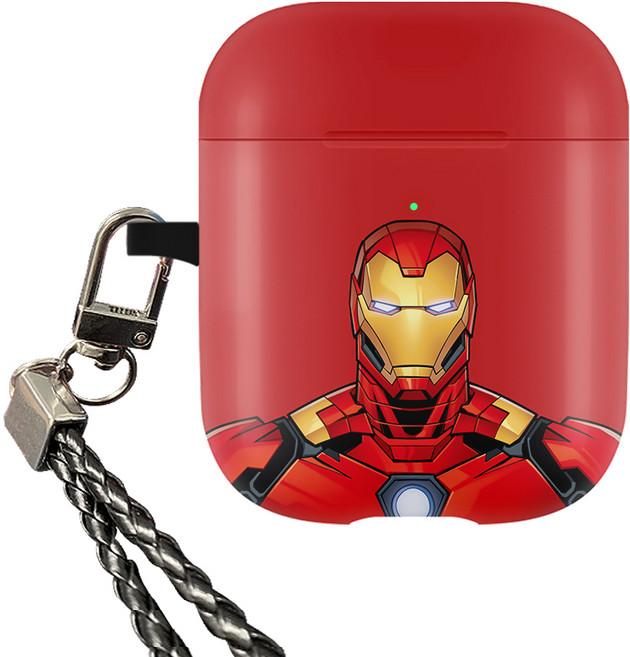 마블 히어로 페이스 고리형 에어팟 케이스, 아이언맨