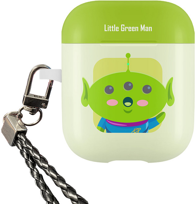 디즈니 포켓 큐티 고리형 에어팟 케이스, 외계인, 1개
