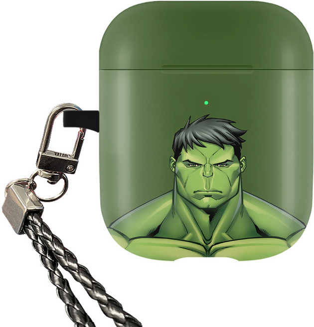 마블 히어로 페이스 고리형 에어팟 케이스, 헐크