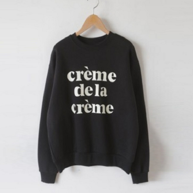 온더리버 크리미 델라 베이직 기모 맨투맨