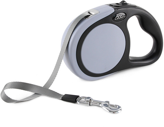 도그아이 베이직 반려동물 자동 리드줄, 그레이, 1개