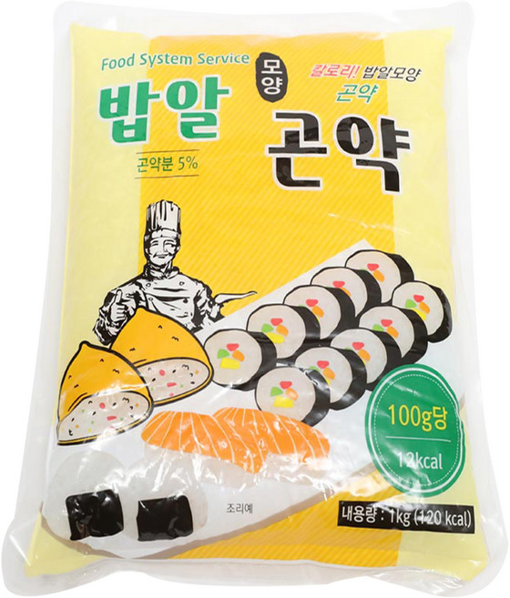 글로델 밥알 모양 곤약, 1kg, 1개