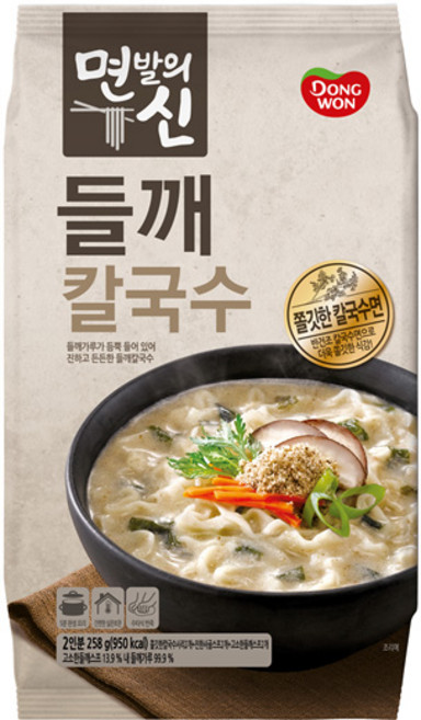 동원 면발의신 들깨칼국수 2인분, 258g, 1개