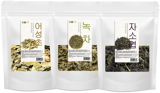 숲으로 어성초 + 자소엽 + 녹차 세트, 400g, 1세트
