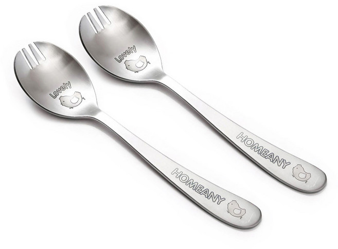 홈애니 도시락 스푼포크, 병아리, 단품, 2개
