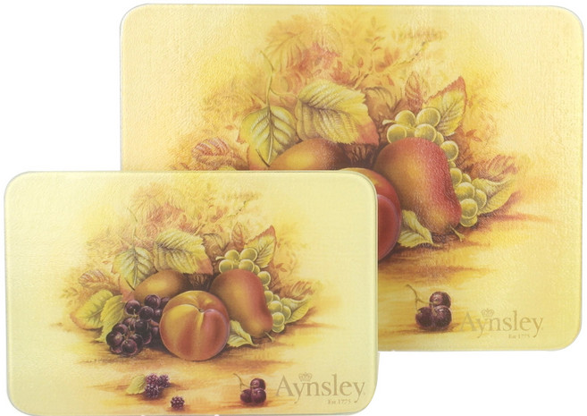 Aynsley Orchard Gold 強化玻璃砧板, 2個, 砧板 2p