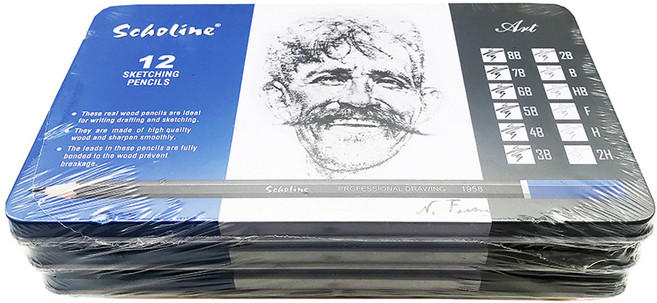 티티 스케치용 미술연필 12종, 3세트