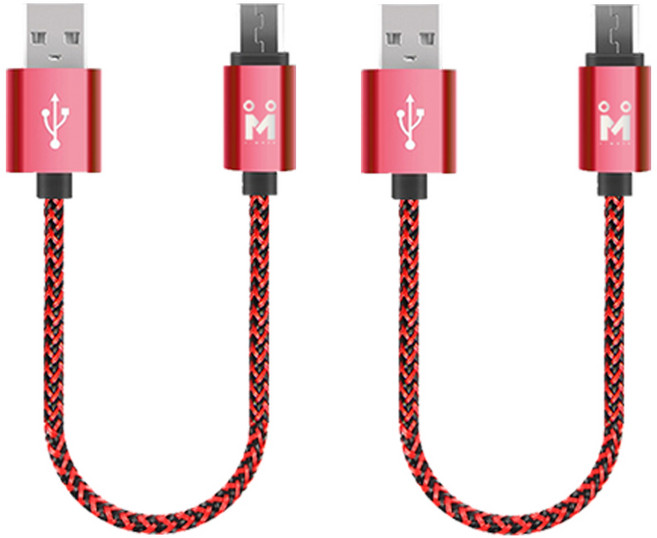 아이메이트 메탈릭 마이크로5핀 숏 고속 충전 케이블 25cm, 2개