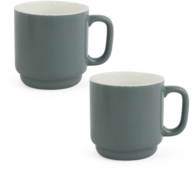 DOHO 위드 스탁 미니 머그 240ml, 블루그레이, 2개