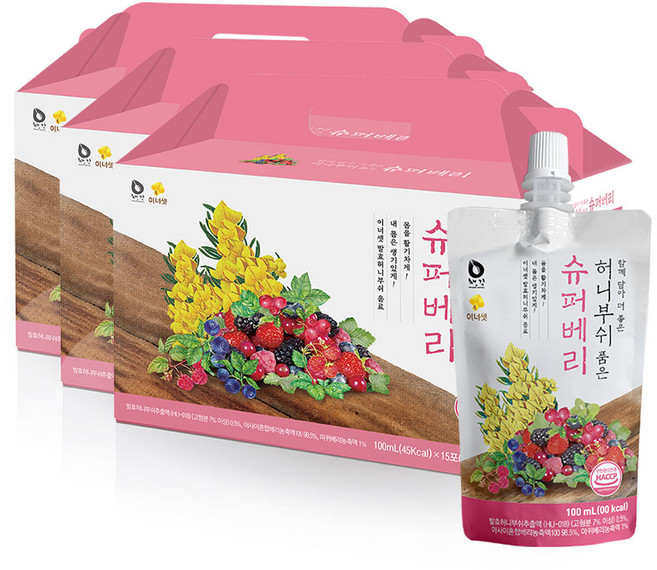 이너셋 허니부쉬 품은 슈퍼베리즙, 100ml, 72개