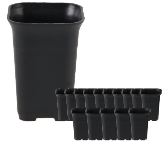 오렌스 정사각 허브 화분 15p, 블랙