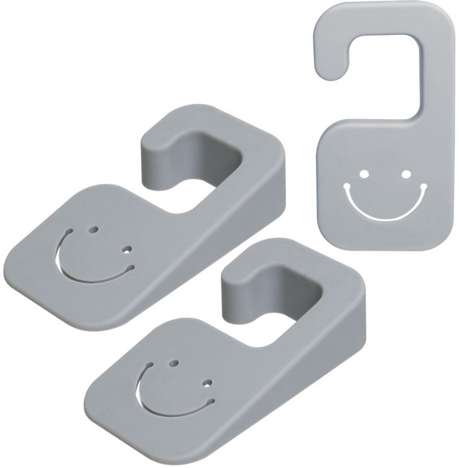 아가드 스마일 도어스토퍼 문고리형, 그레이, 3개