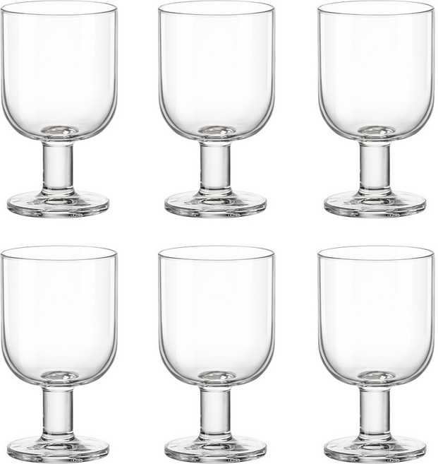 보르미올리 호스테리아 강화유리컵 대 280ml, 6개