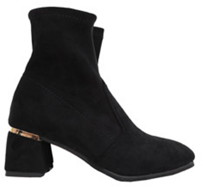 슈즈앤 폭스나인 골드굽 삭스 앵클부츠 5cm sn583