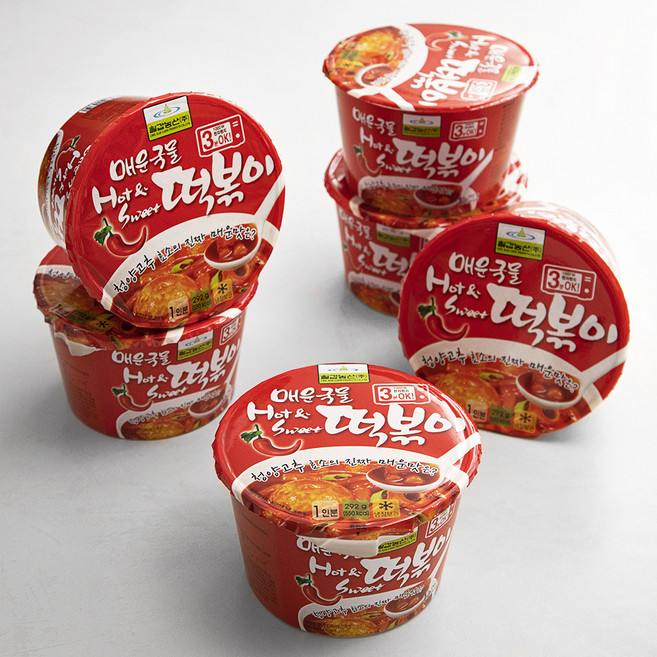 칠갑농산 매운 국물 떡볶이 1인분, 292g, 6개