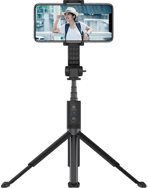 아이엠듀 2in1 블루투스 삼각대 리모컨 셀카봉, IMD-ST21(블랙)