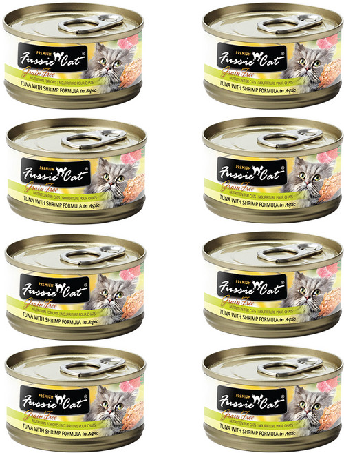 퍼시캣 전연령 고양이 프리미엄 포뮬라 주식캔, 참치+쉬림프, 80g, 8개