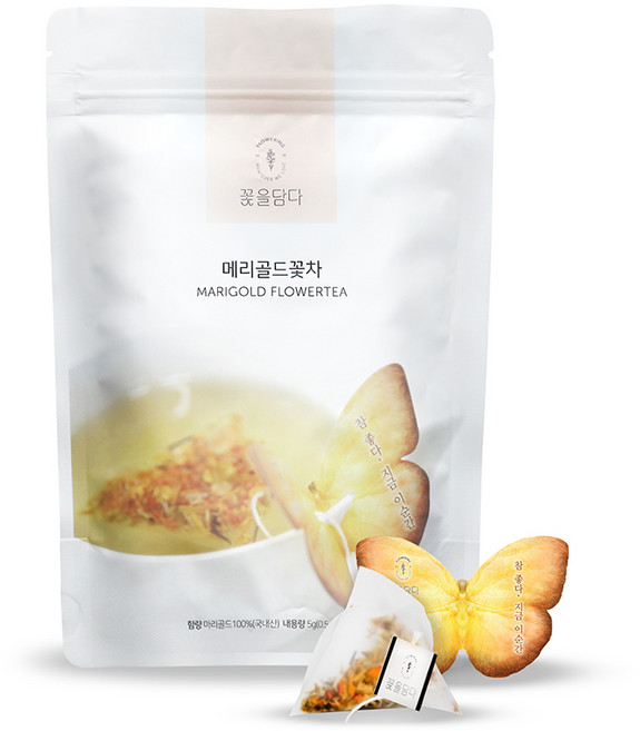 꽃을담다 나비티백 메리골드꽃차, 500mg, 10개입, 1개