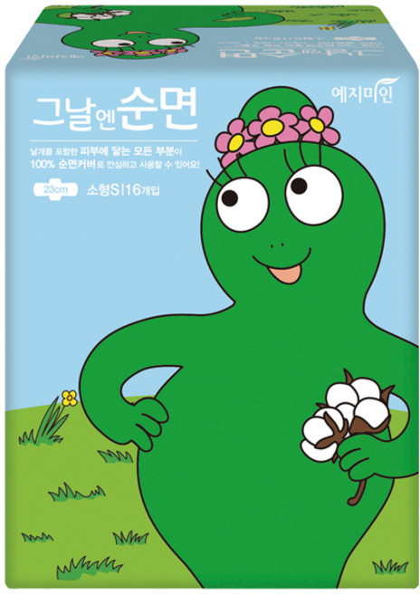 예지미인 그날엔순면 바바파파 생리대 날개형, 16개입, 1개, 소형