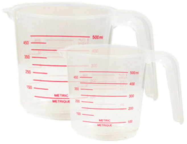 PP 계량컵, 혼합색상, 500ml, 2개