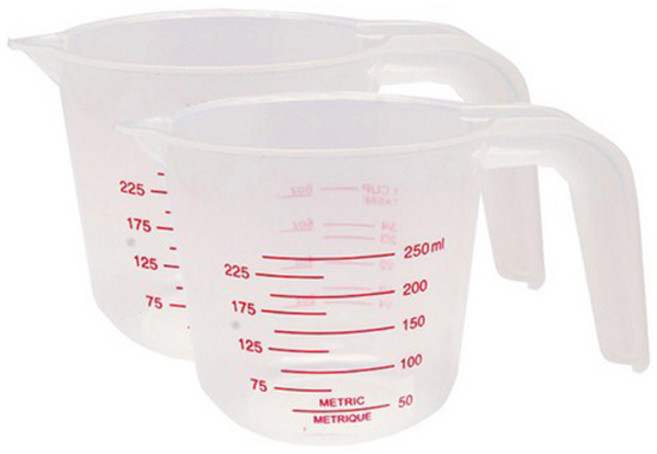 PP 계량컵, 반투명, 250ml, 2개