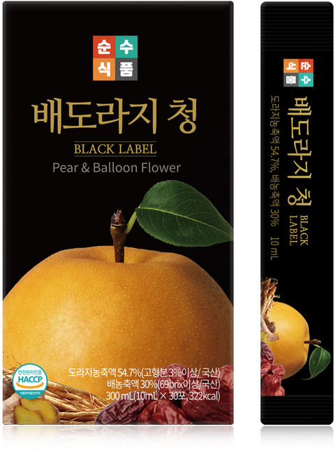 순수식품 배도라지 청 블랙라벨, 300ml, 1개