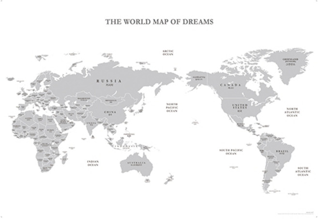 디자인아지트 세계지도 심플 화이트, 1개