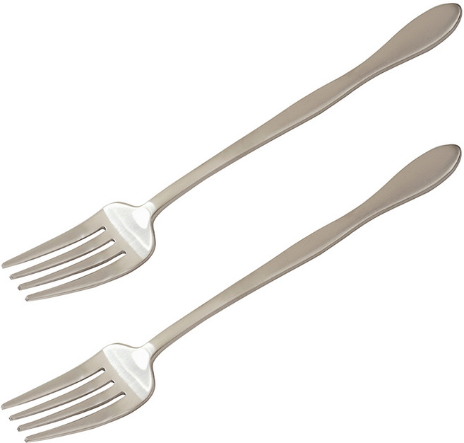 테이블아트 국산 웨이브 실버 샐러드포크, 2개