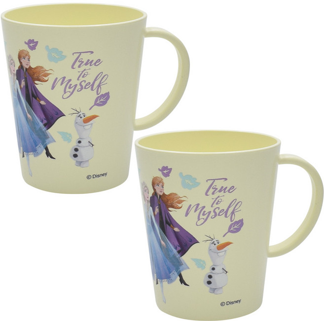 릴팡 겨울왕국2 옥수수 손잡이머그, 혼합 색상, 2개