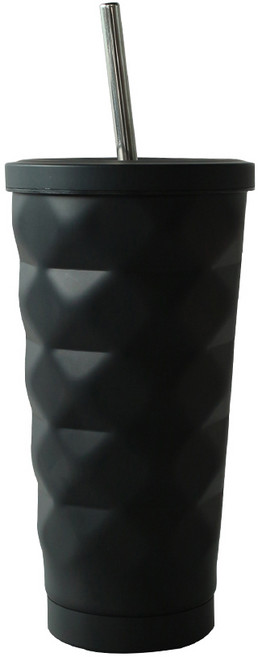 코멜리 스테인레스 보온보냉 빨대텀블러 CMT 006, 딥 블랙, 500ml