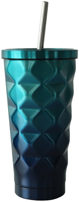 코멜리 스테인레스 보온보냉 빨대텀블러 CMT 006, 언더더씨 블루, 500ml