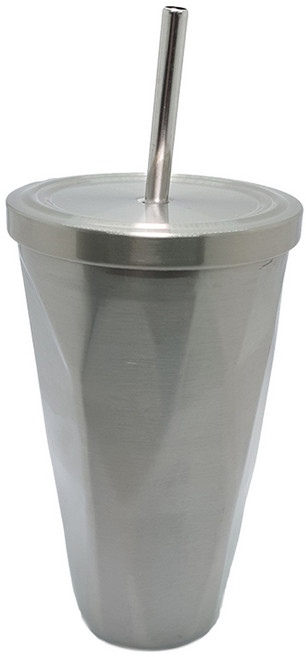 COMELY 스테인레스 보온보냉 빨대텀블러 CMT007, 스테인 실버, 480ml