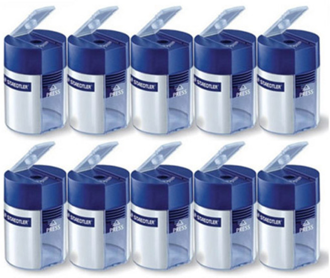 스테들러 캡형 1홀 연필깎이 511 001, 혼합 색상, 10개