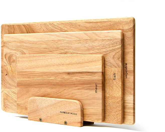 ICONIC HAUS Harbor 原木砧板組, 1套, 支架 + 大 + 中 + 小