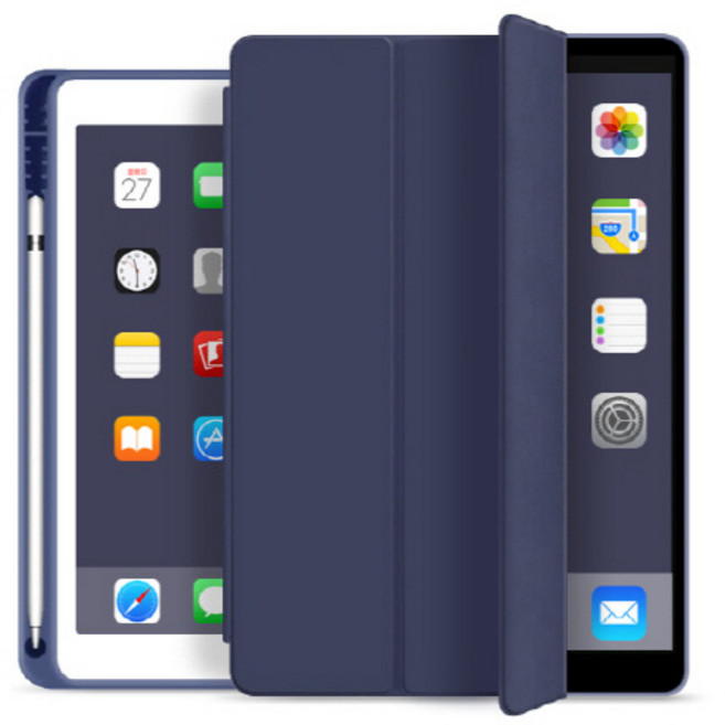 애플펜슬 뉴 수납홀더 스마트커버 케이스, 네이비