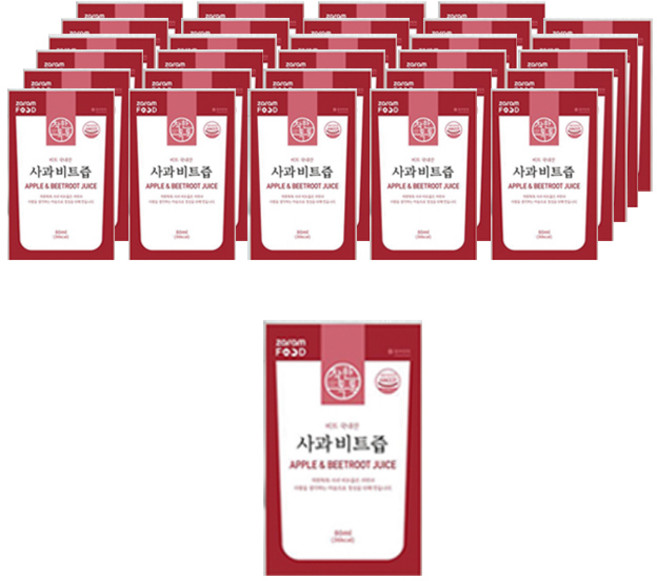 착한톡톡 사과비트즙, 30개, 80ml
