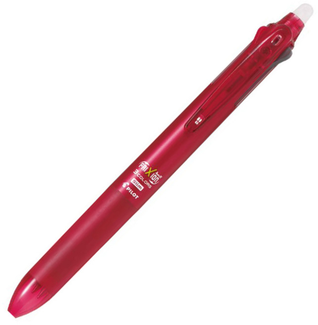 프릭션 슬림 3색 볼펜 0.5mm, 레드, 1개