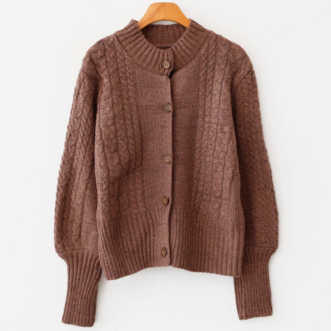 엔비룩 여성용 콩 소매 니트가디건